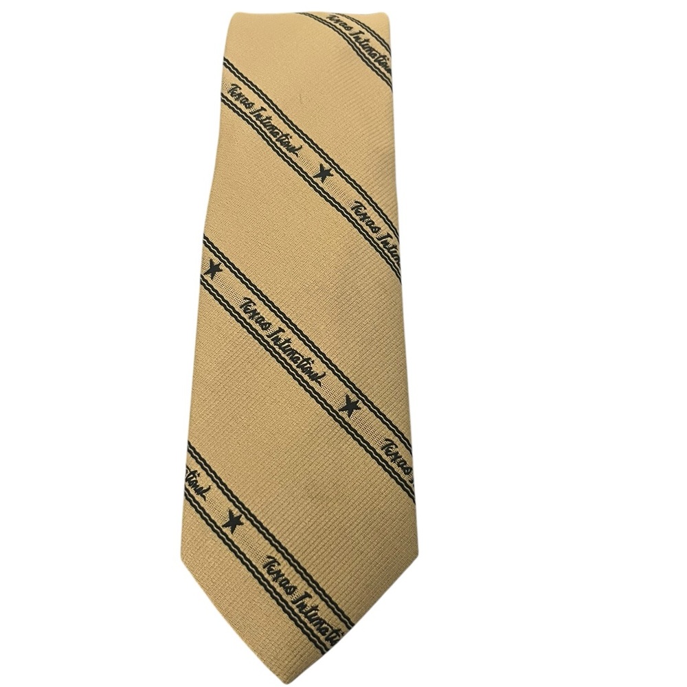 VTG Hampton Hall Ltd. Texas International Lone Star Gold Blue Necktie